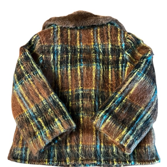 Edgehill Collection Brown & Blue Plaid Coat Boys Size 2-3 - Picture 8 of 8